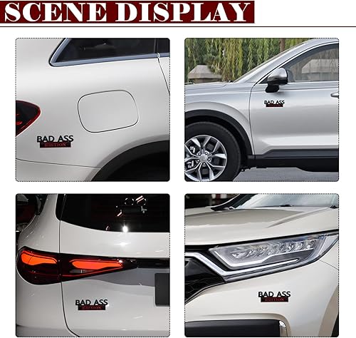 Miniatura 7 de 2 emblemas de edición Bad-Ass para automóvil, calcomanía de insignia 3D para guardabarros, accesorios de automóvil para portón trasero, parrilla