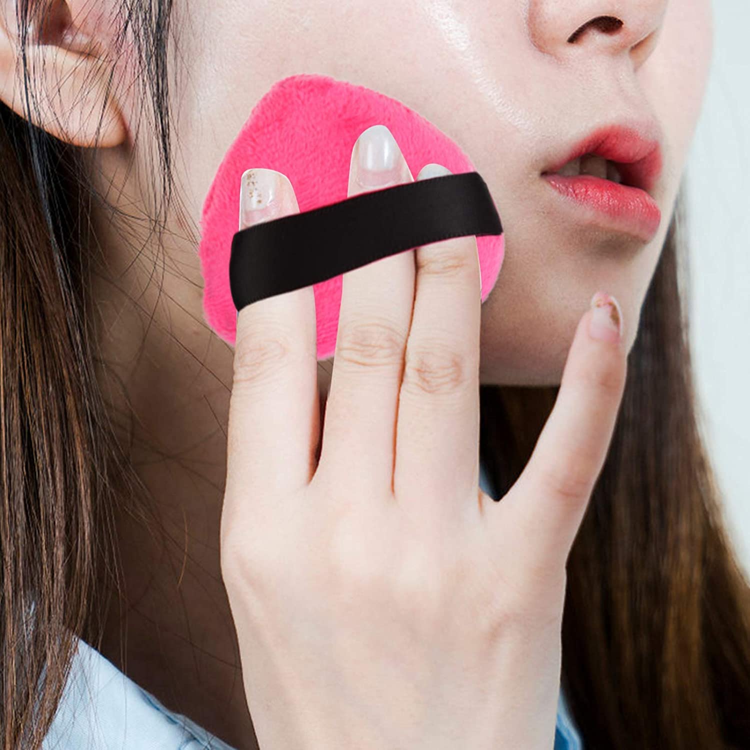 Schwammkissen Puffs, Make-up-Schwamm-Mixer, Grundierungs-Schönheitswerkzeug, 8 Stück Puderquaste Gesicht Herz Make-up lose Puderkissen Make-up Schwamm für Konturierung unter Augen und Ecken