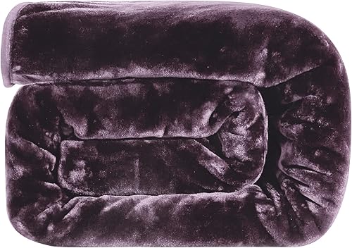 Vista 150 de Chezmoi Collection Manta pesada de una sola capa, 9 libras, estilo coreano, de visón Raschel, gruesa y sedosa, 26.46 oz/m², 85 x 95 pulgadas