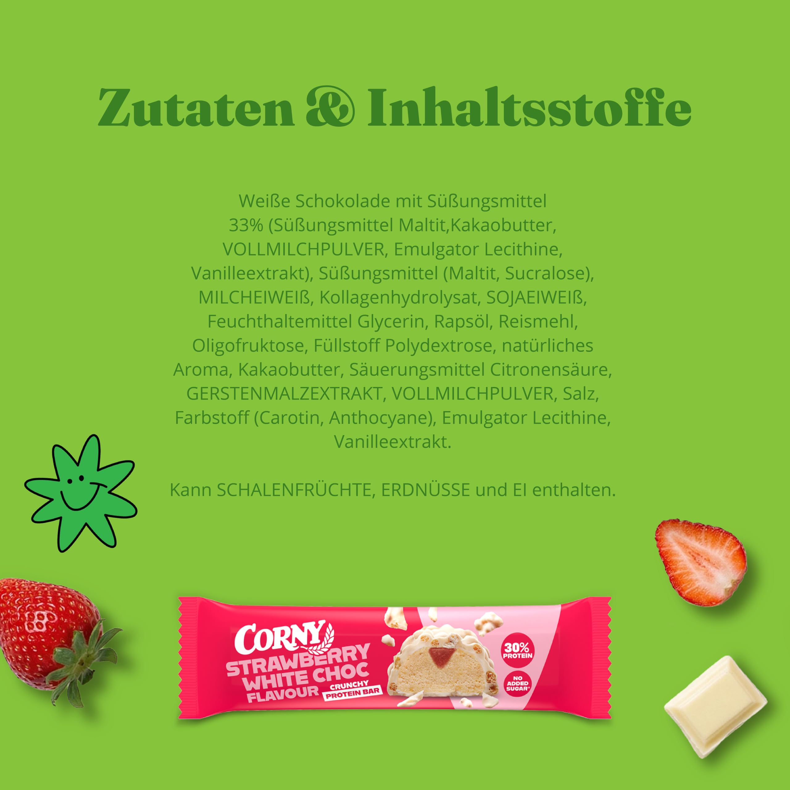 Corny Protein Crunchy White Chocolate Strawberry | 30% Protein | 12 x 45 g – Ansicht 5
