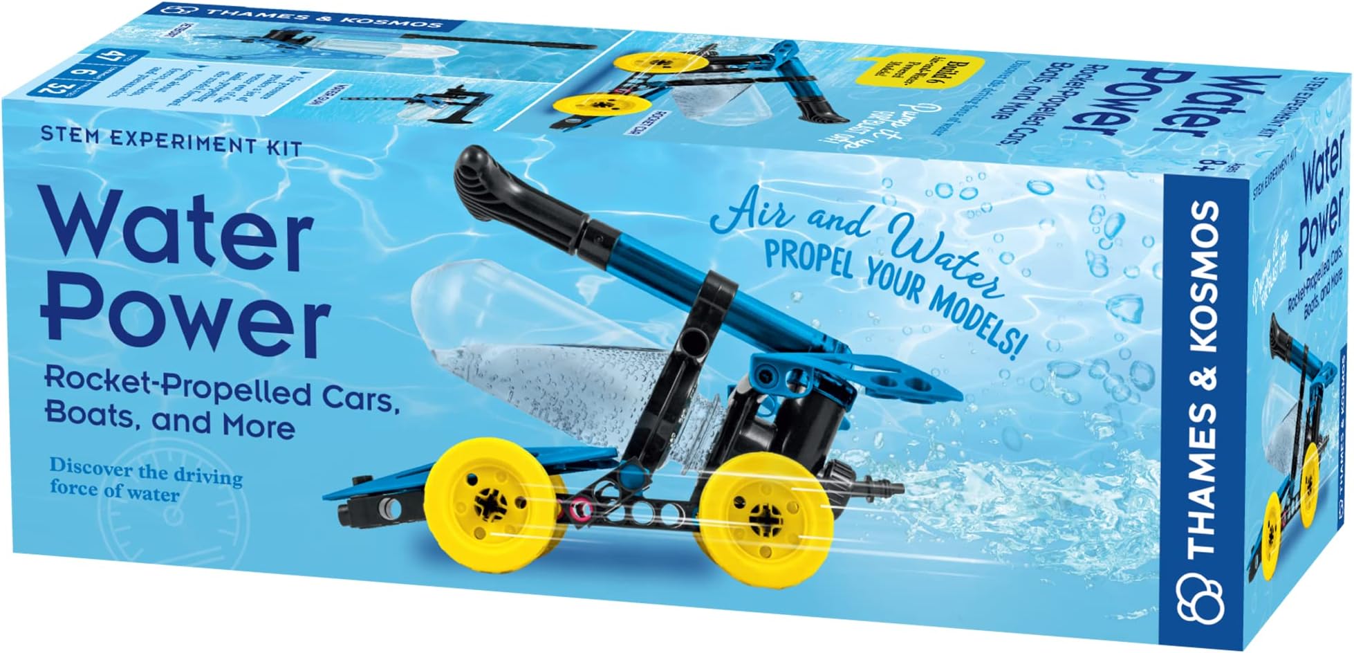 Thames & Kosmos Water Power STEM Experiment Kit | Build Your Own Rocket-Propelled Cars, Boats, and More! | Explore Physics of Air & Water, Pneumatics | 6 Models | Full-Color Manual & Experiment Guide