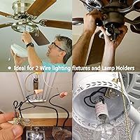 Vista 3 de Zing Ear ZE-109M - Interruptor de cable de cadena para ventiladores de techo, lámparas y luces de pared, interruptor de cadena de tracción de latón