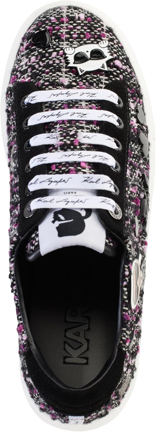 Karl Lagerfeld Womens Cate Sayings Everyday Lace Up Sneaker - Image 4