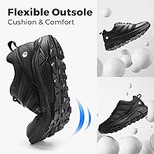 Zapatillas Trail Running Hombre Extra Ancho Calzado de Correr en Montaña Antideslizantes Zapatillas de Trekking Ligeras Zapatos Deportivo de Exterior3