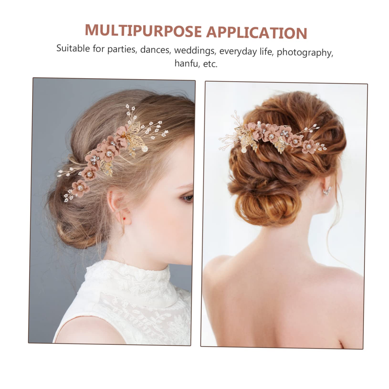 Healeved 15stücke Teiliges Braut Haarkamm Mit Blumen-design Eleganter Haarschmuck Für Hochzeiten Haarnadeln Für Brautjungfern Hochwertige Haarspangen Für Frauen