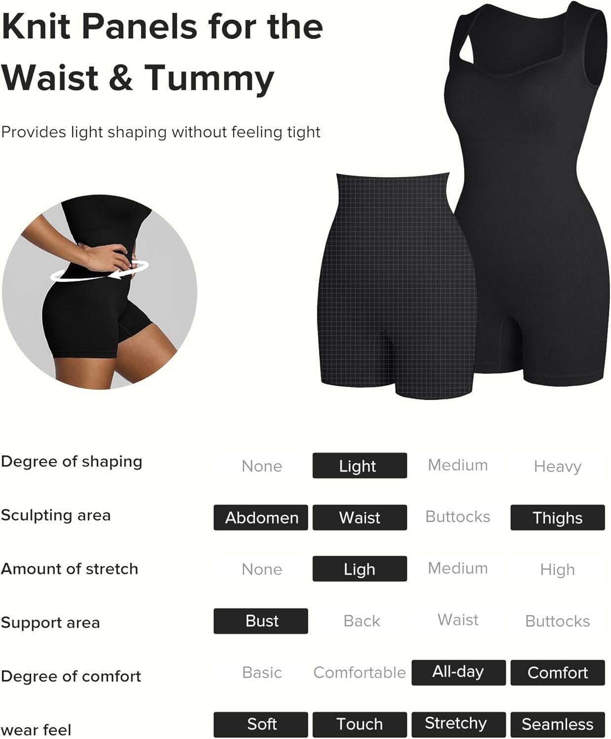 BRXL Workout Jumpsuits for Women Built in Bra Short Rompers Sweetheart Neckline Seamless Bodycon Bodysuits Gym One Piece - Image 5