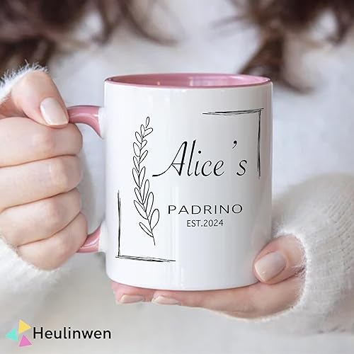 Miniatura 6 de Padrinos De Bautizo Propuesta Set 2 Tazas Café 11 oz, Quieres Ser Mi Madrina est 2024, Regalo de propuesta de padrinos para Niño, Niña, Padrinos de