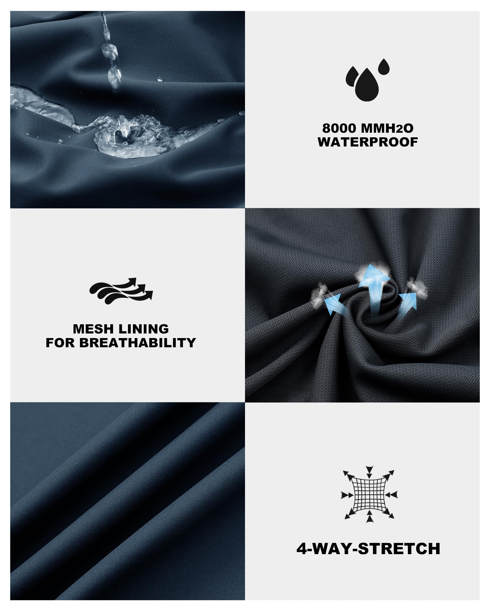 Outdoor Ventures Chaqueta softshell impermeable para mujer, chaqueta de entretiempo con capucha, ligera chaqueta deportiva para ciclismo, senderismo