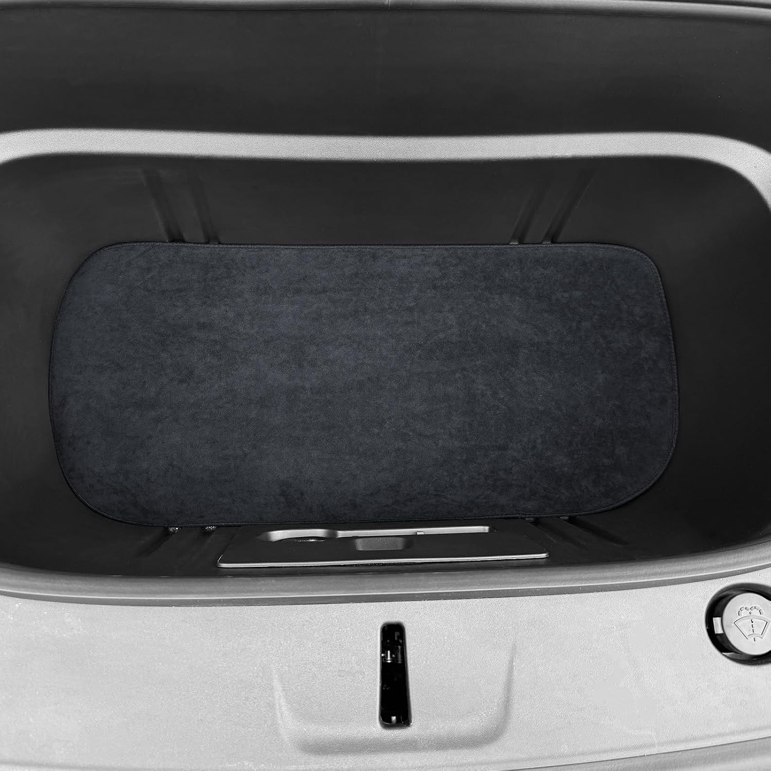 KUNGKIC for 2025 2026 Tesla Model Y Juniper Frunk Mat Custom Flannel Trunk Cargo Liner Mat All Weather Interior Accessories Non-Slip