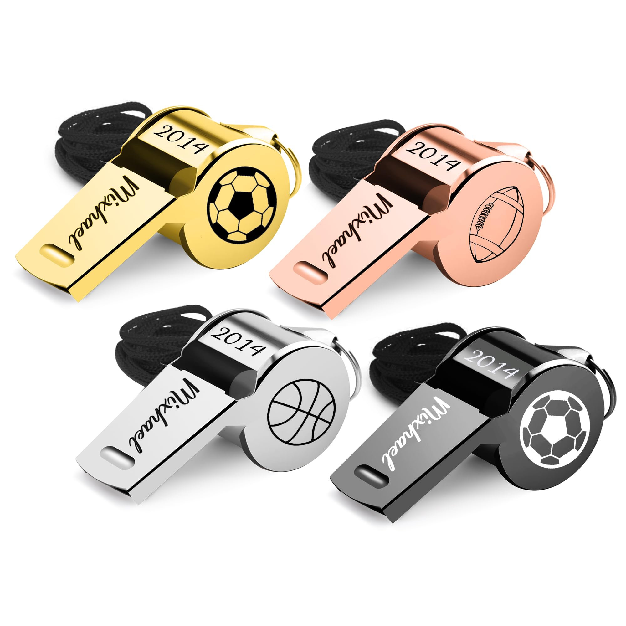 Fischietto Personalizzato con Nome per Allenatore, Fischietto Sportivo in Acciaio Inossidabile con Lanyard – Regalo per Allenatore, Arbitro, Insegnante