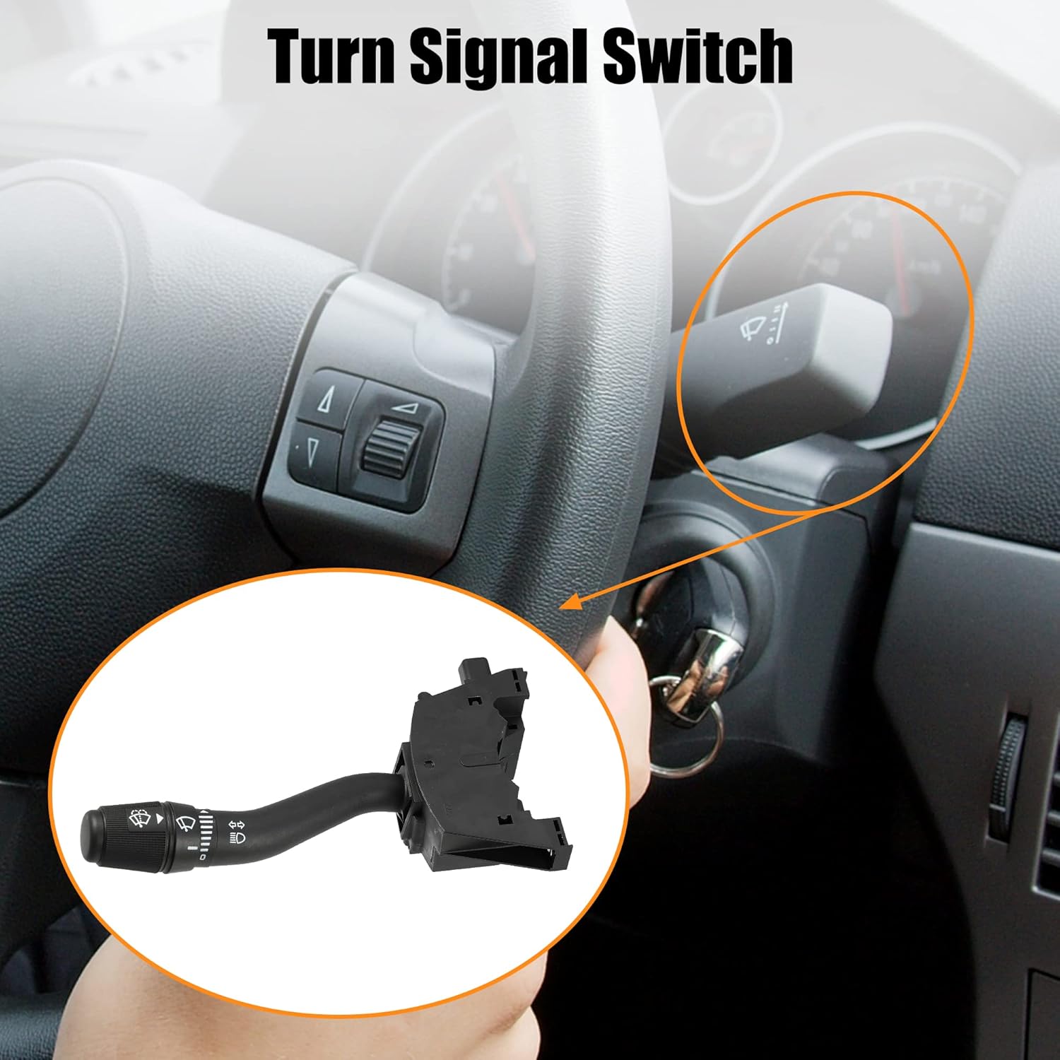 X AUTOHAUX YL3Z-13K359-ABA Windshield Wiper Switch Column Multifunction Switch Assembly for Ford F-150 1999-2004 for Ford F-250 F-350 Super Duty 2001