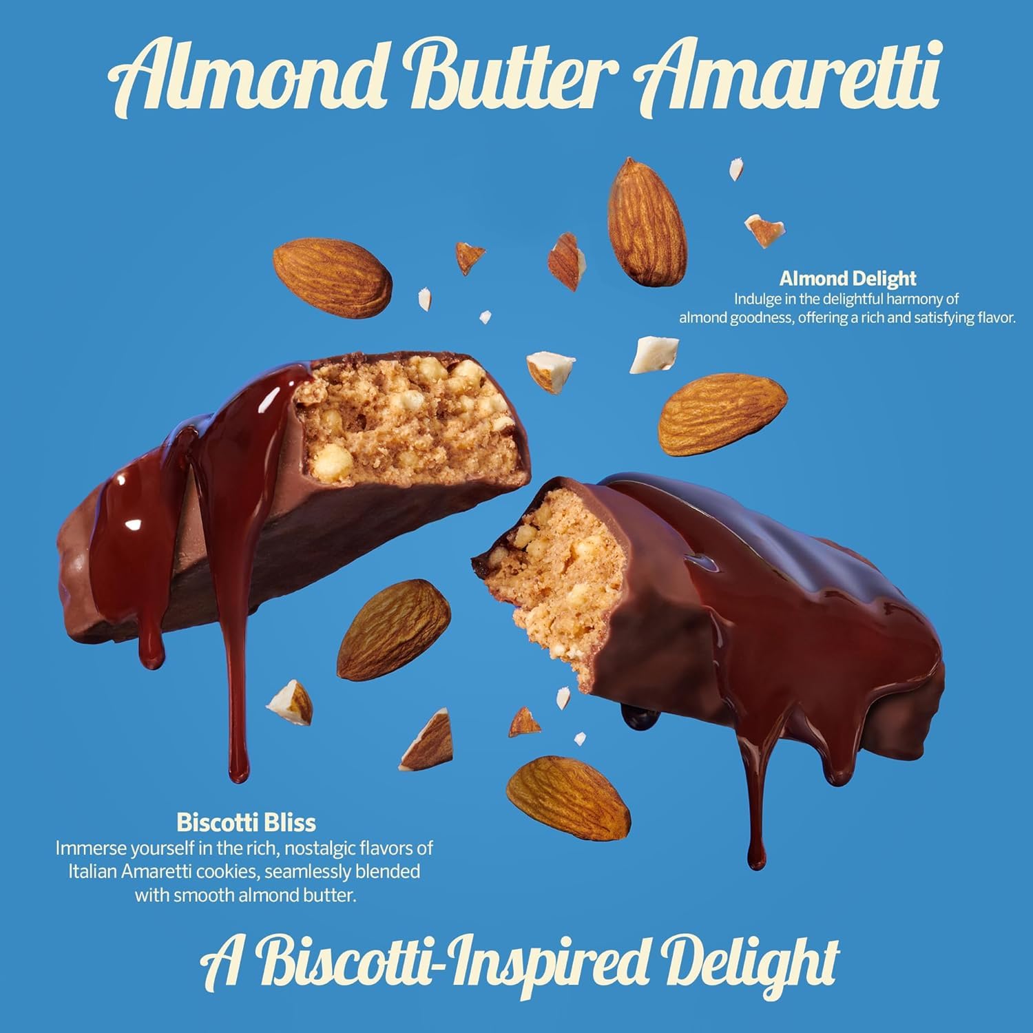 PEAK PROTEIN BARS Grass-Fed Whey 20G Protein Gluten Free Almond Butter 2.2 oz (Pack of 12)