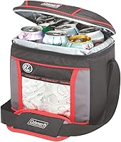 Vista 2 de Coleman Soft Cooler Bag Keeps Ice Up to 24 Hours Insulated Lunch Cooler with Adjustable Shoulder Straps Great for Picnics, BBQs, Camping