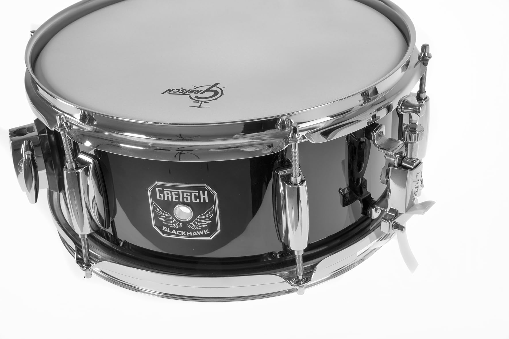 Gretsch SD Snare Drum - Black Hawk Mighty Mini - Full Range - fusto in pioppo a 7 strati - hardware cromata - nero - 12"x5,5" - BH-5512-BK