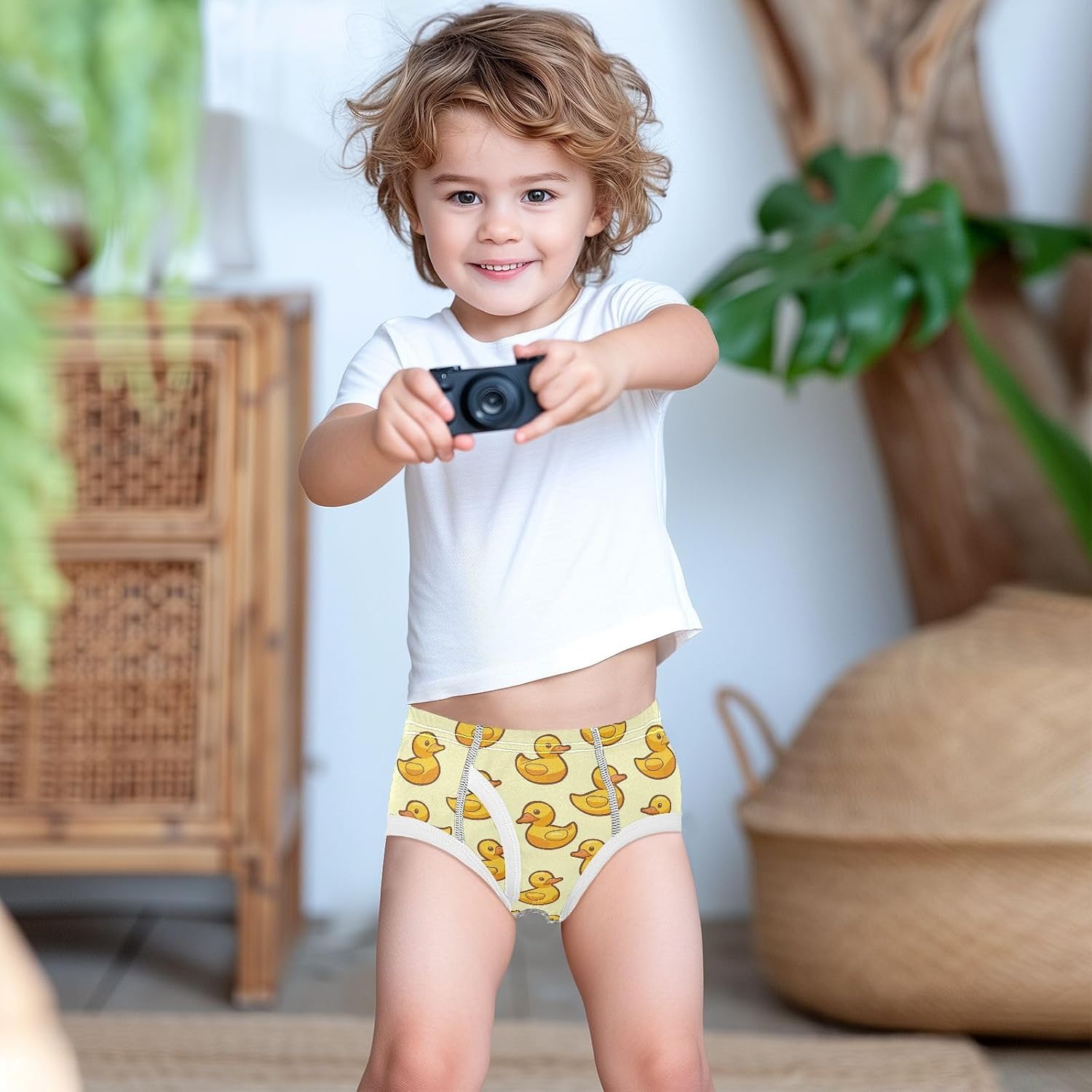 visesunny Little Yellow Duck Potty Training Underwear Boys Toddler Cotton Soft Brief Size 2T-8Y for Kids 2-8Y