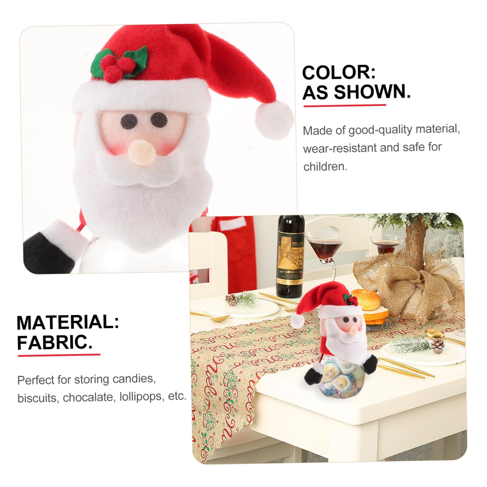 10piezas Cajas De De Navidad Muñecos De Papá Noel Contenedores y Tienda