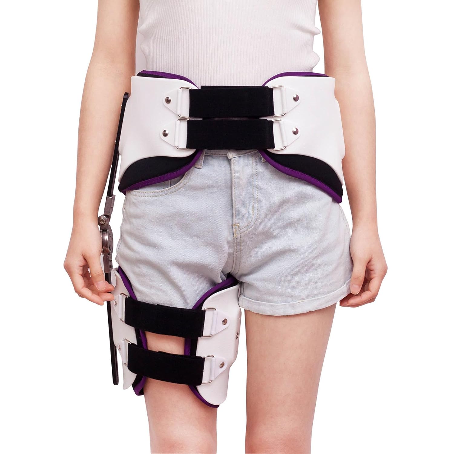 HAILM Thigh Supports with Aluminum Alloy Stabilizer, Hip Abduction Brace, Hip Compression Brace for Sciatica, Hamstring Pain, Flexor Strain Arthritis,Right Leg
