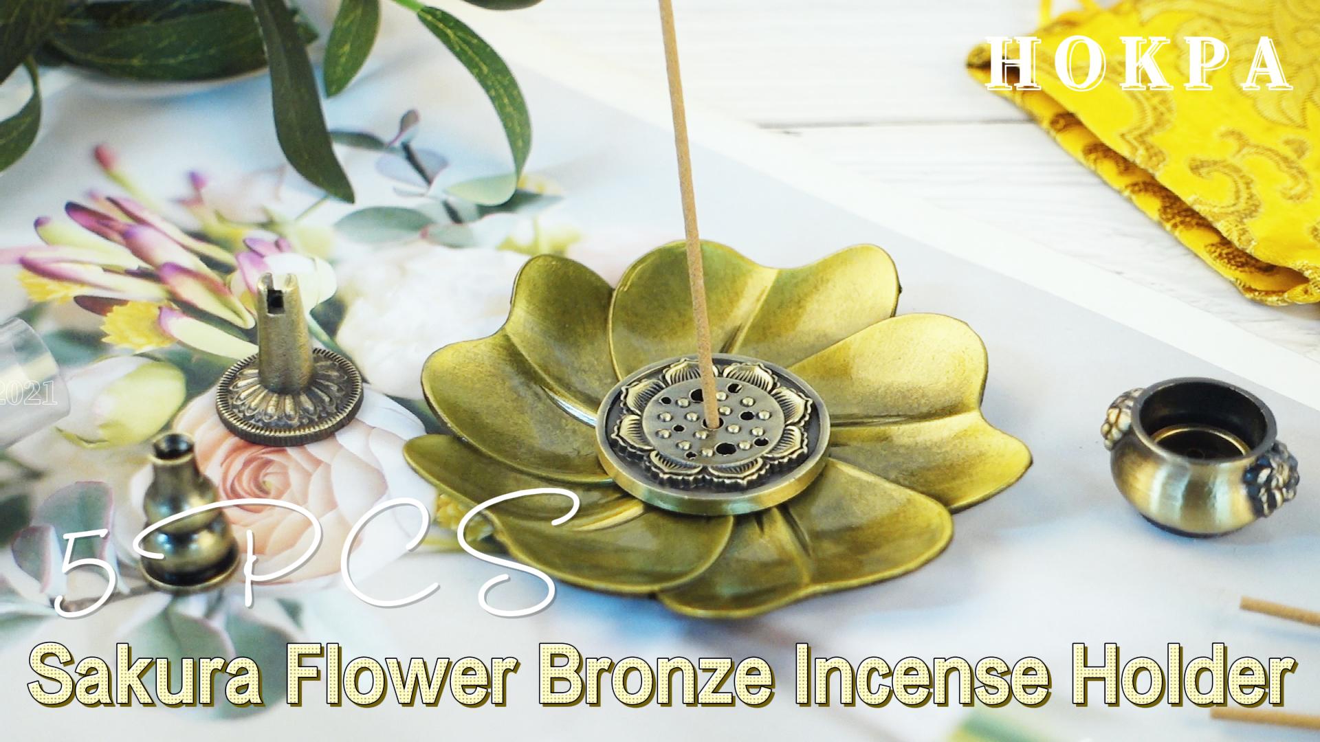 Amazon.com: HOKPA Sakura Flower Incense Holder, 5PCS Bronze