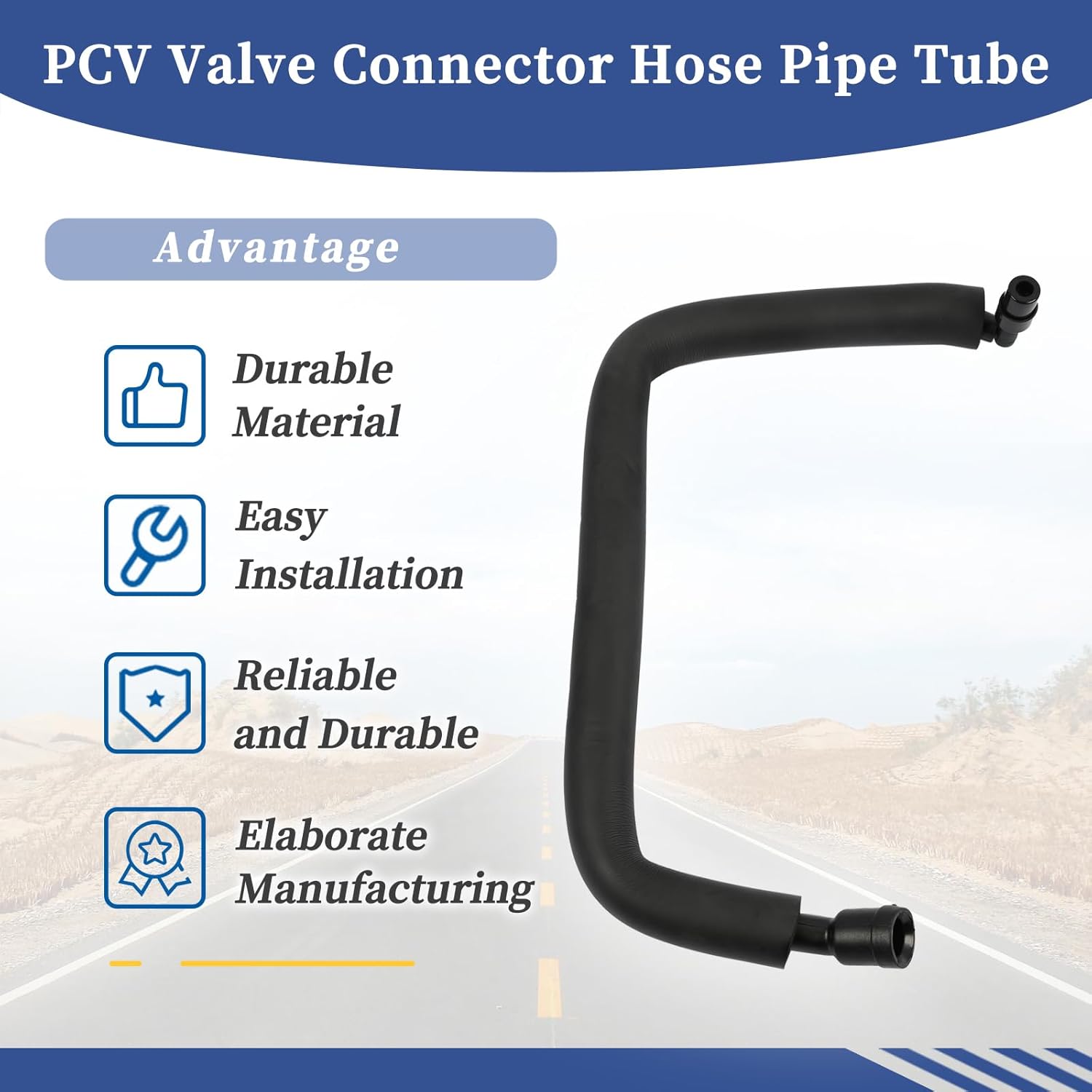 XL3Z-6C324-HA, PCV Valve Connector Hose Pipe Tube Compatible with Ford F-150 1999-2002│F-250 1999│Expedition 1999-2002 4.6L V8 Windsor Engines Only XL3Z6C324HA
