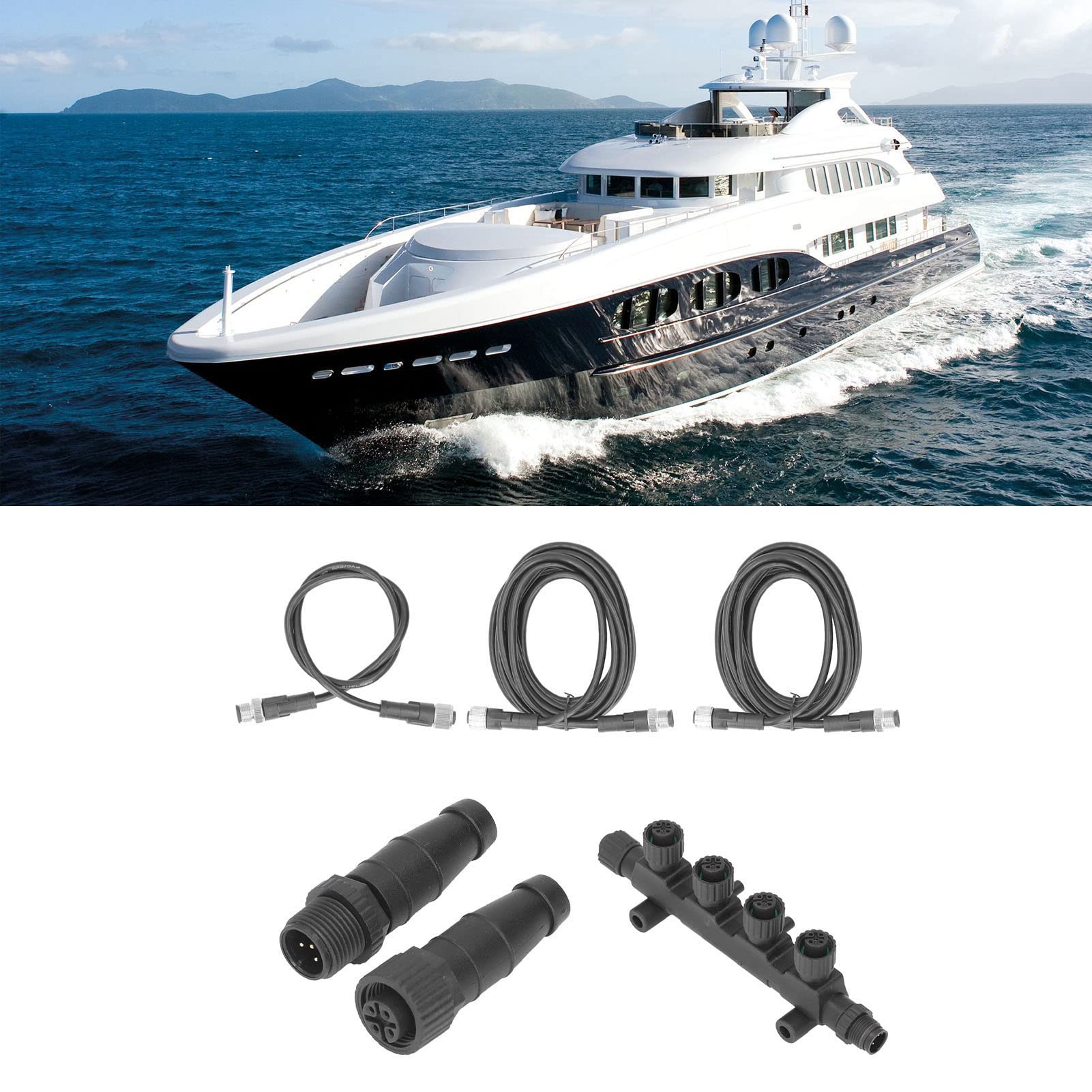 Marine NMEA 2000 Starter Kit Combinación de Terminador Duradero para la Terminación de la Red N2K para Entusiastas de la Navegación