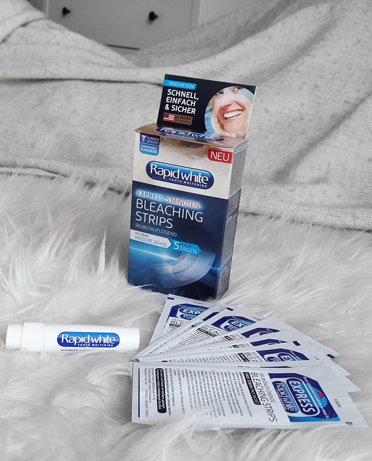 Rapid White Express Bleaching Strips for teeth whitening 14 pcs Made in Germany