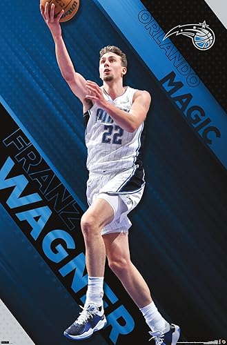 Trends International NBA Orlando Magic - Póster de pared de Franz Wagner 23, 14.725 x 22.375 pulgadas, versión premium sin marco