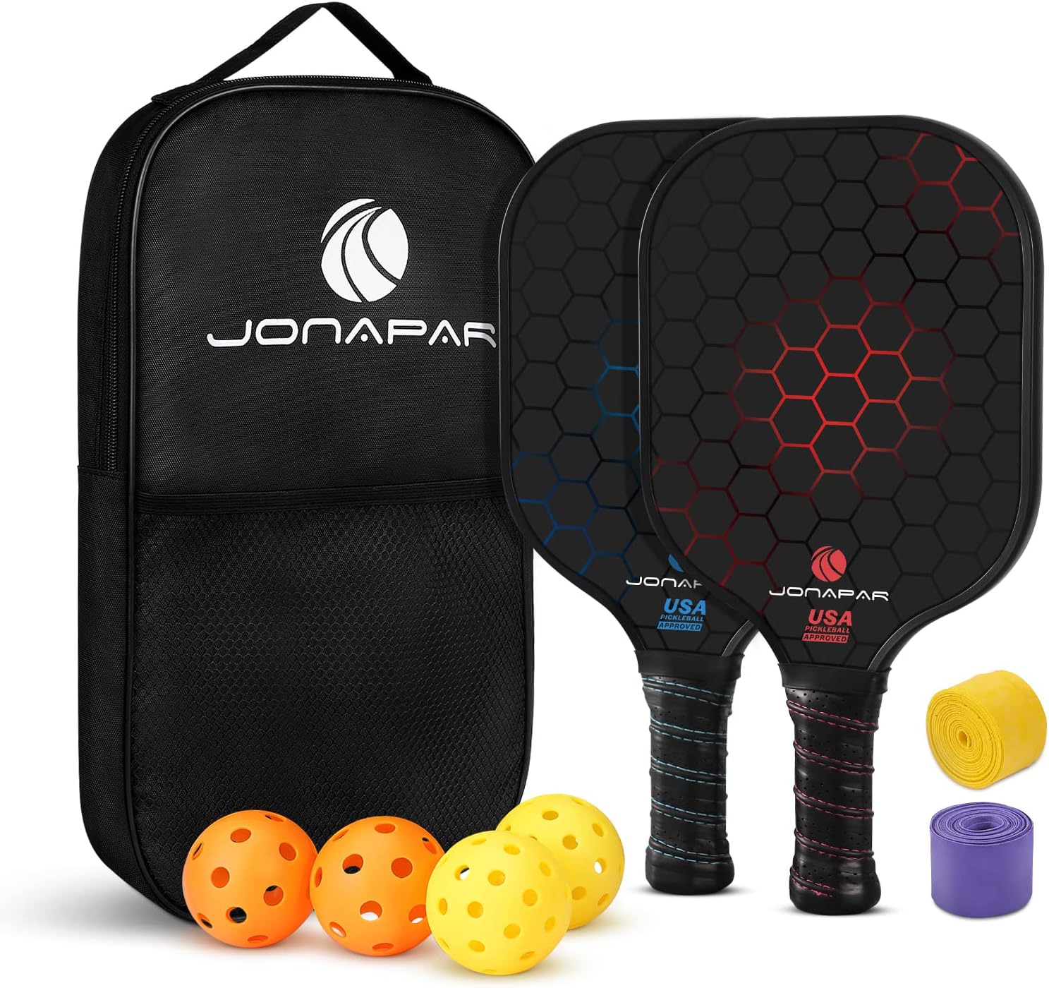 JONAPAR Pickleball Paddles, USAPA Approved Fiberglass