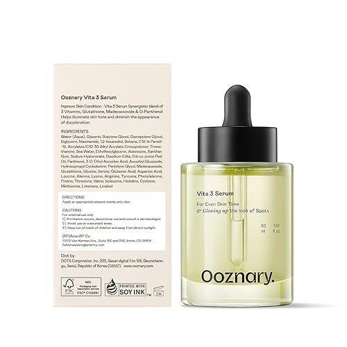 Miniatura 8 de Ooznary Vita 3 Suero con Derivados de Vitamina C y Niacinamida más Glutatión para Tono de Piel Irregular y Piel Opaca Cuidado de la piel coreano