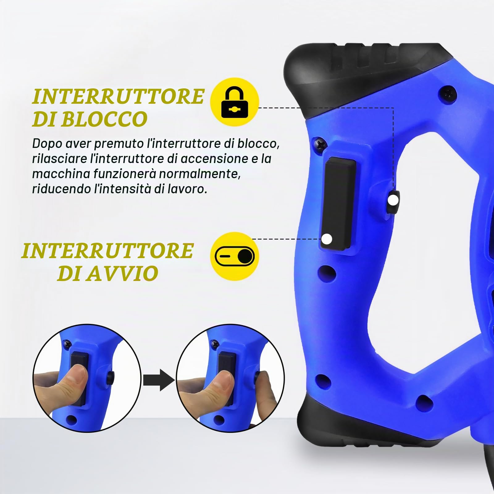 Mescolatore per Malta Professionale, Betoniera Cemento Portatile 2600W, 0–1500 Giri/Min, 6 Marce, Miscelatore per Calcestruzzo, 230V, M14, Agitatore Manuale per Mangime, Gesso