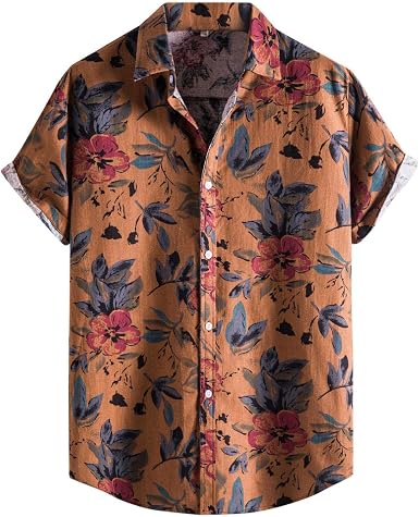Hawaiian Shirt for Men Tall Casual 