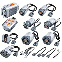 13in1 Building Blocks Motor Kit, Powerful Motor Set with Advanced Remote Control Functionality, Wide Compatibility with Most Stud-Based Construction Bricks