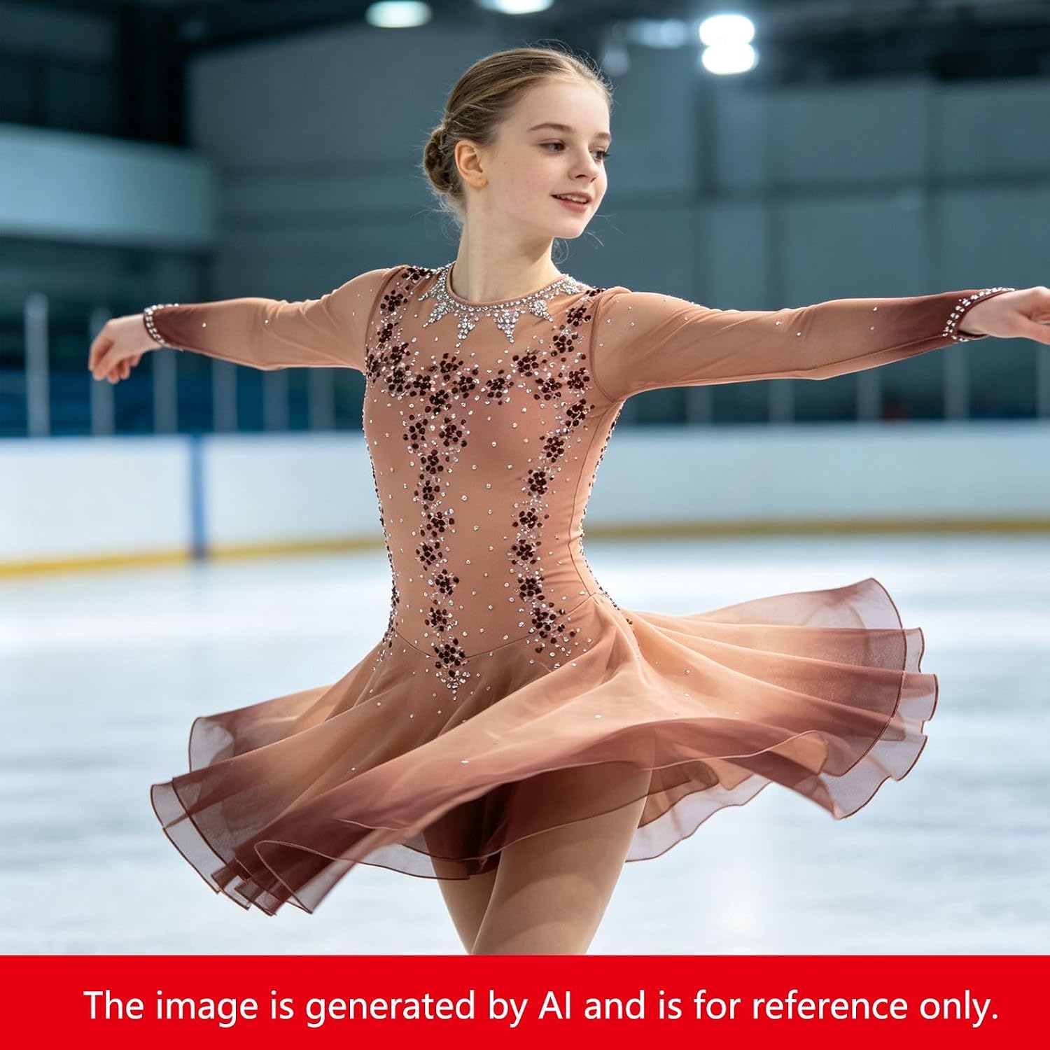 LIUHUO Girls Ice Figure Skating Competition Dress