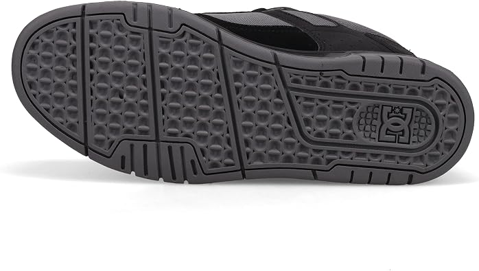 DC Men's Stag Skate Shoe, Black/Grey/Lime, 7