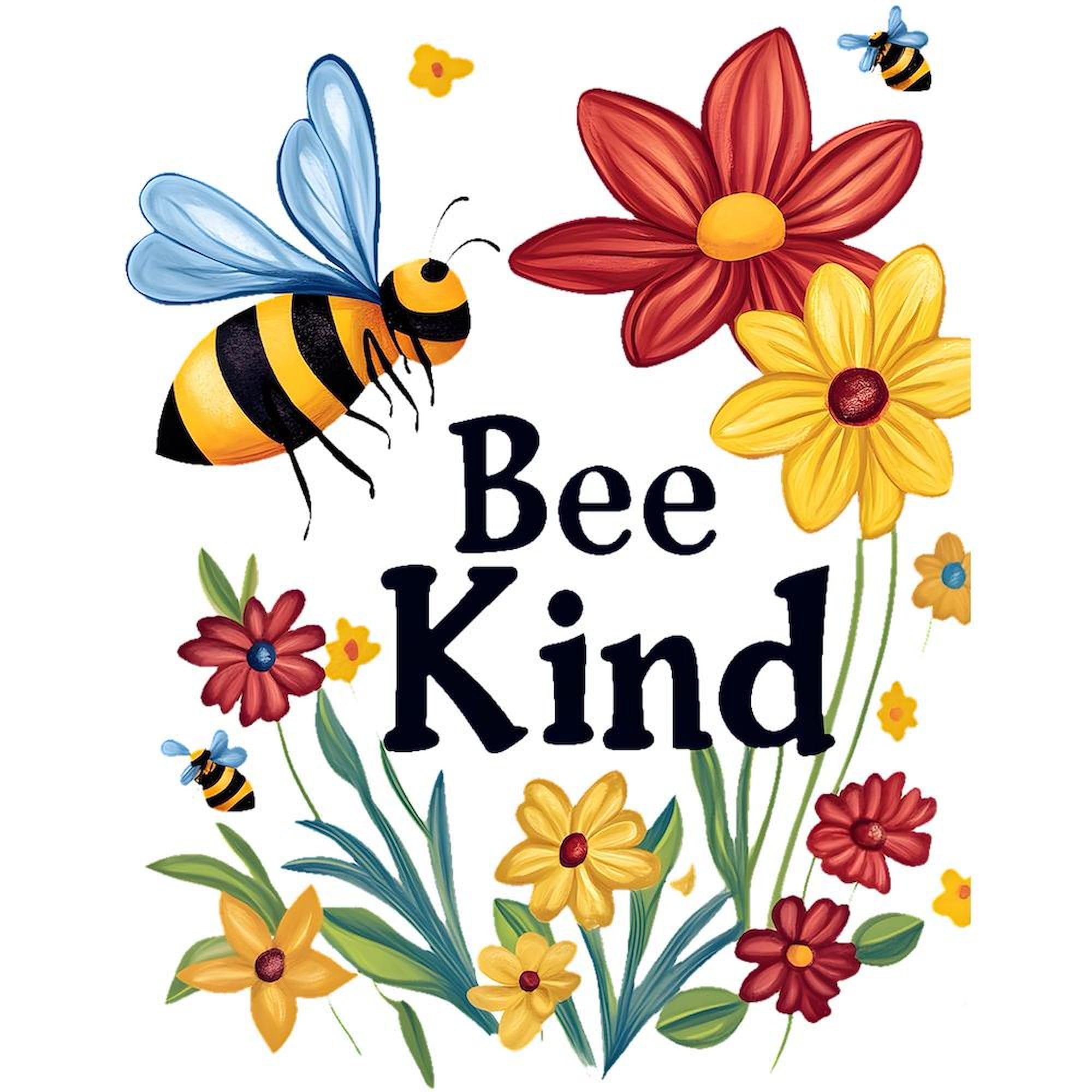 CafePress Bee Kind Twin Duvet Cover, Printed Comforter Cover, Unique Bedding,