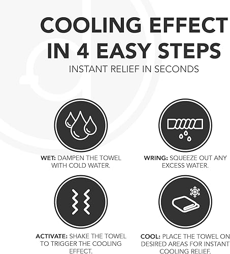 Miniatura 6 de Toallas refrescantes de microfibra para cuello y cara, paquete de 4 toallas de malla de secado rápido de 40 x 12 pulgadas para entrenar con bolsa