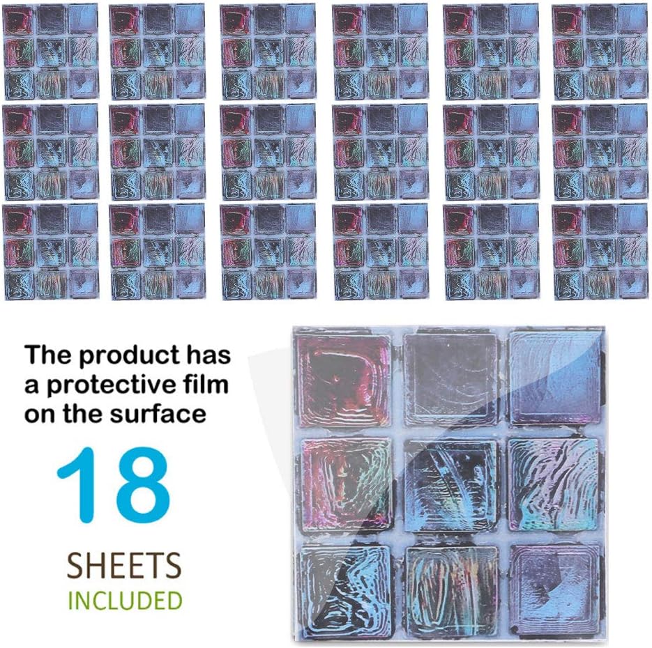 Peel and Stick Wall Tiles Sticker, PVC Decorative Tile Stickers, Peel and Stick Waterproof Wall Sticker, Waterproof Stick on Tiles for Kitchen Background