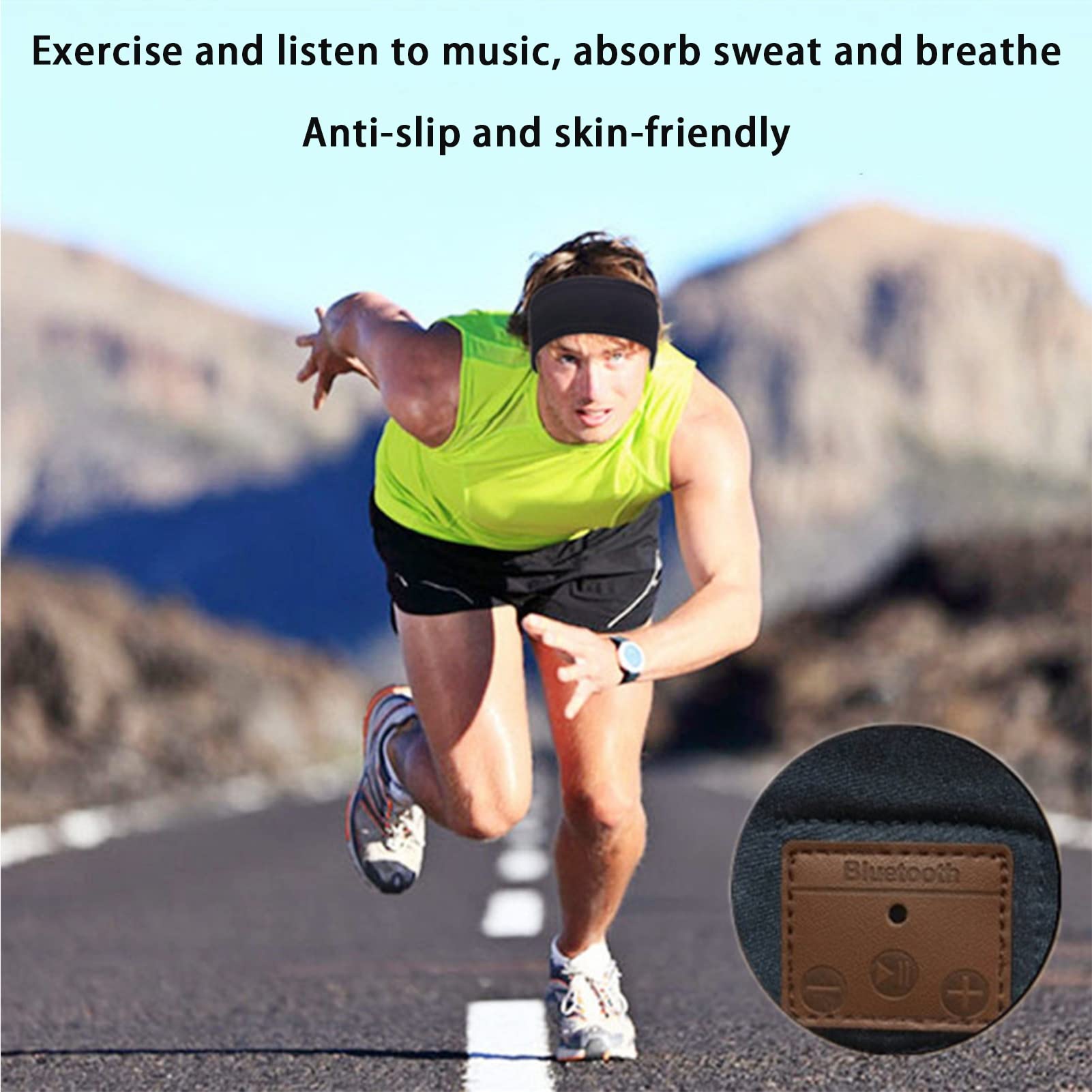 HEATED Auriculares for Dormir,Banda Bluetooth 5.0 Deportes Diadema con Ultrafinos HD Deportivos de Música Deportes Dormir de Lado Viajes en Avión Meditacióny