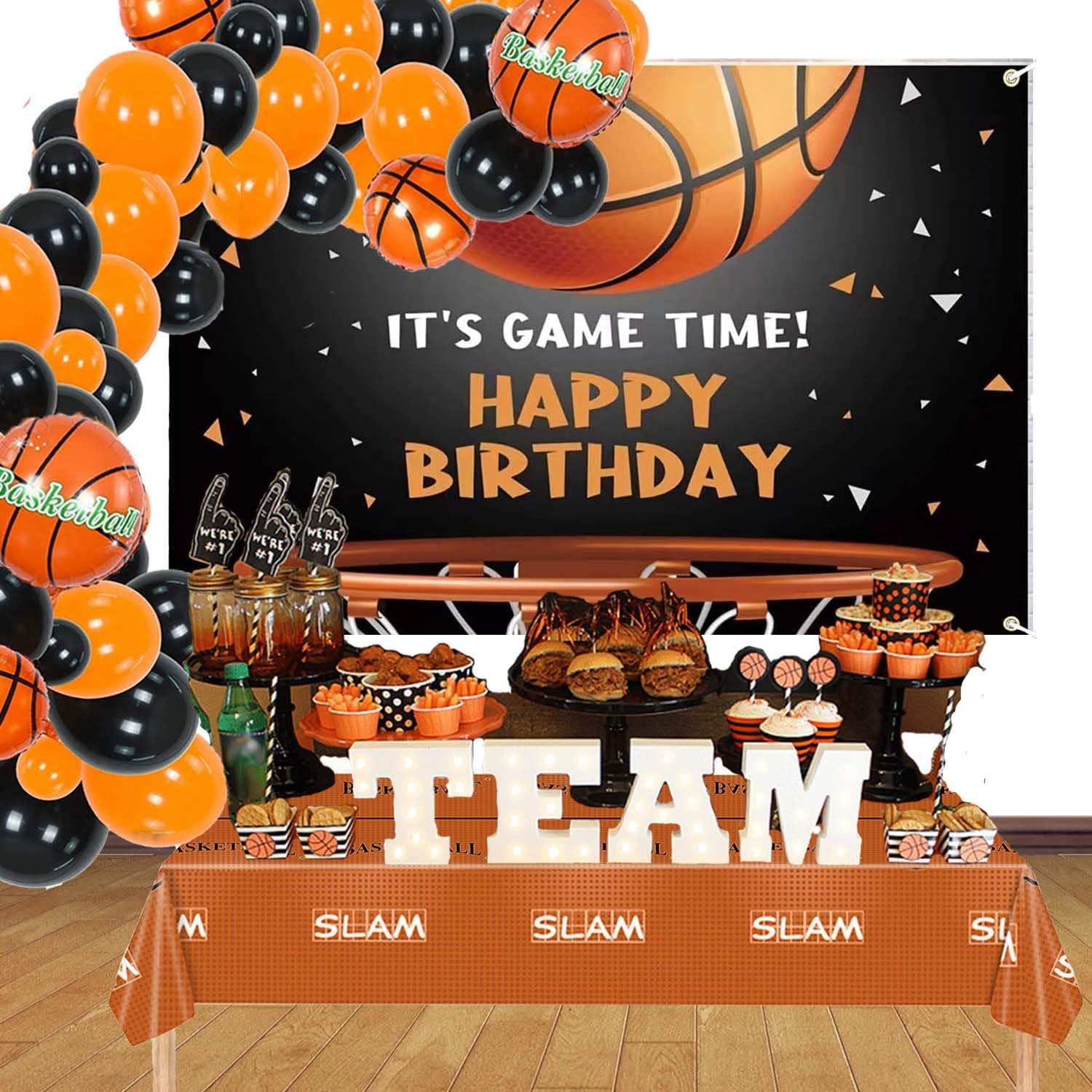 Zliisang 112 piezas de baloncesto para decoración de fiesta de