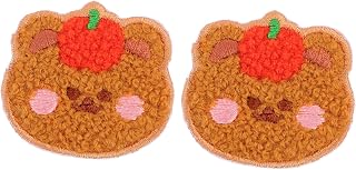 Tofficu 2 Pçs Adesivos De Bordado De Animais De Remendos De Roupas De Animais Remendos Autoadesivos Apliques Para Roupas Remendo De Animais De Jardim Zoológico Adesivos De Design De