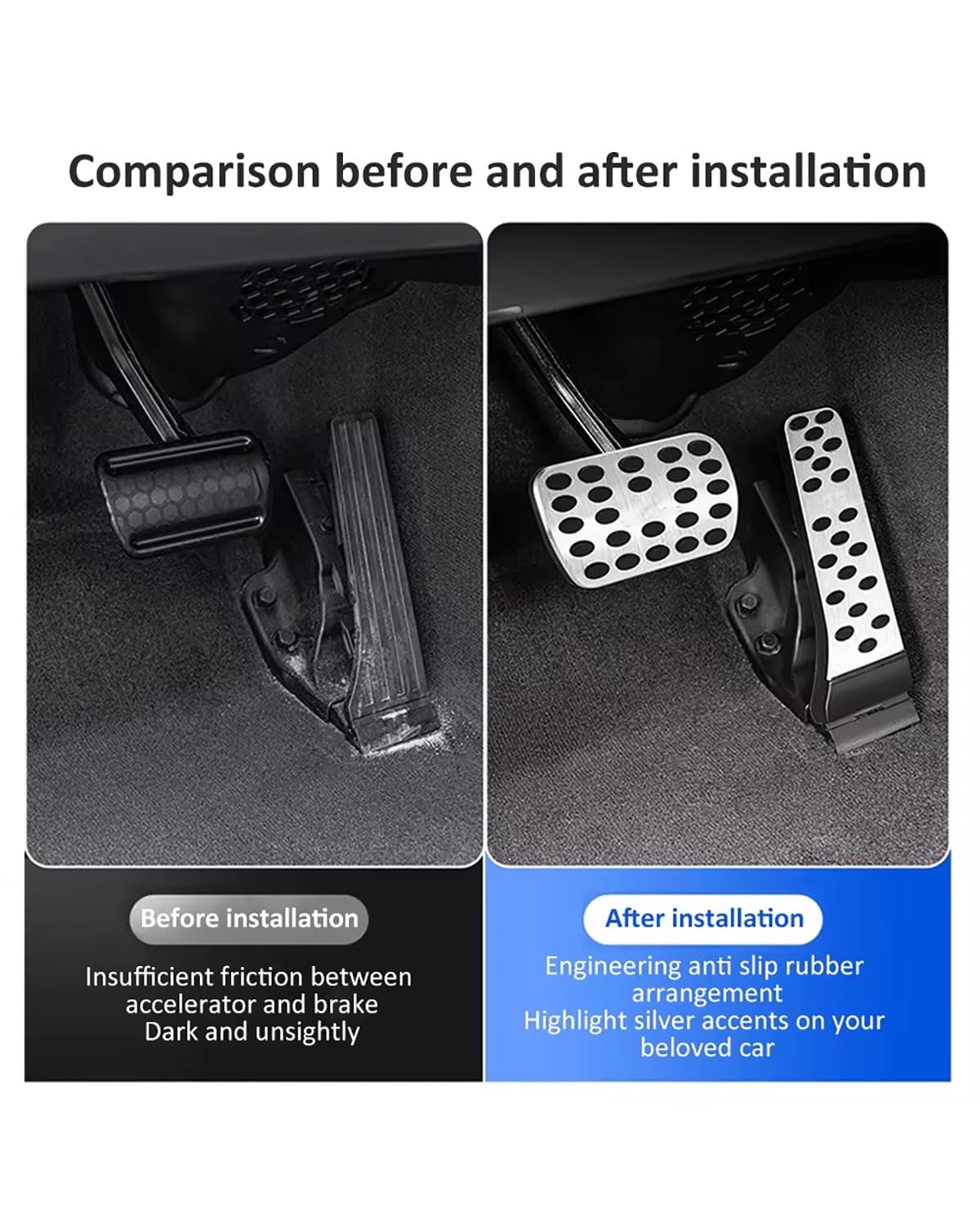 Auto-Fußpedalauflagen für Tesla Model 3 Y Brems- und Gaspedal Y Aluminiumlegieru Auto-Fußpedalauflagen für Tesla Model 3 Y Brems- und Gaspedal Y Aluminiumlegieru