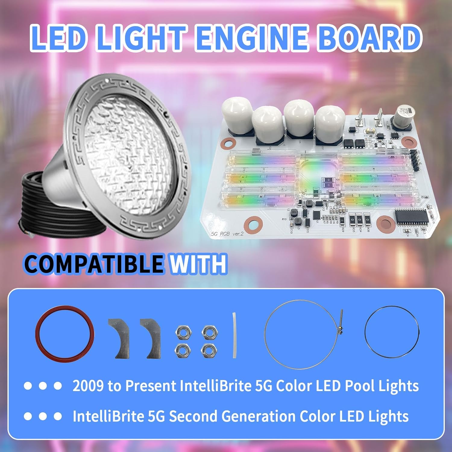 619818Z Led Light Engine Board Fit for IntelliBrite 5G Color LED Pool Light 2nd Generation 2009-Current 601000 601001 601002 601003 601004 601010 601011 601012 601013 Circuit Board PCBA