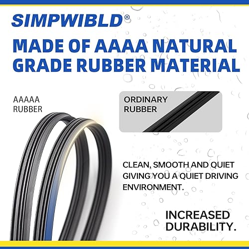 Miniatura 6 de SIMPWIBLD Escobilla de repuesto para limpiaparabrisas delantero y trasero Volkswagen Tiguan 2018-2021, repuesto de equipo original de 25 pulgadas,