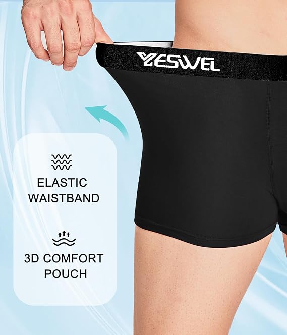 YESWEL Bamboo Boxers for Men, No Itchy Labels Underwear, Breathable Boxer Shorts, Soft Underpants Trunks Multipack of 4 & 6 (M-3XL)