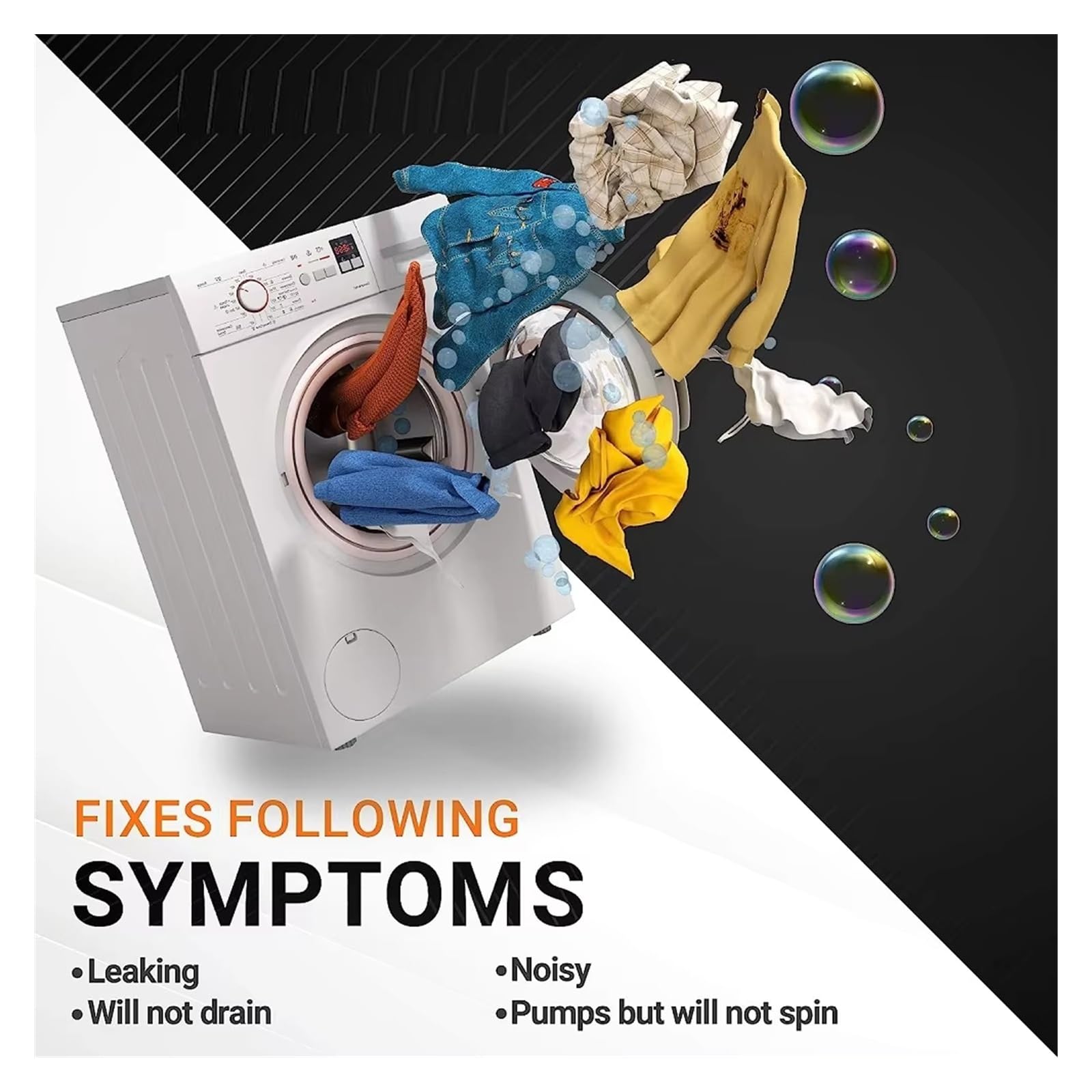Pompa scarico lavatrice Per Maytag Compatibile Con La Pompa Di Scarico Della Lavatrice Con Parte Di Ricambio Della Puleggia