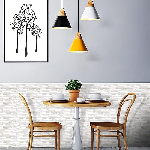 Miniatura 7 de STICKGOO Azulejos Adhesivos de Diseño Más Grueso para Despegar y Pegar, 12"×12" Protector Adhesivo para Cocina, Azulejos Autoadhesivos para