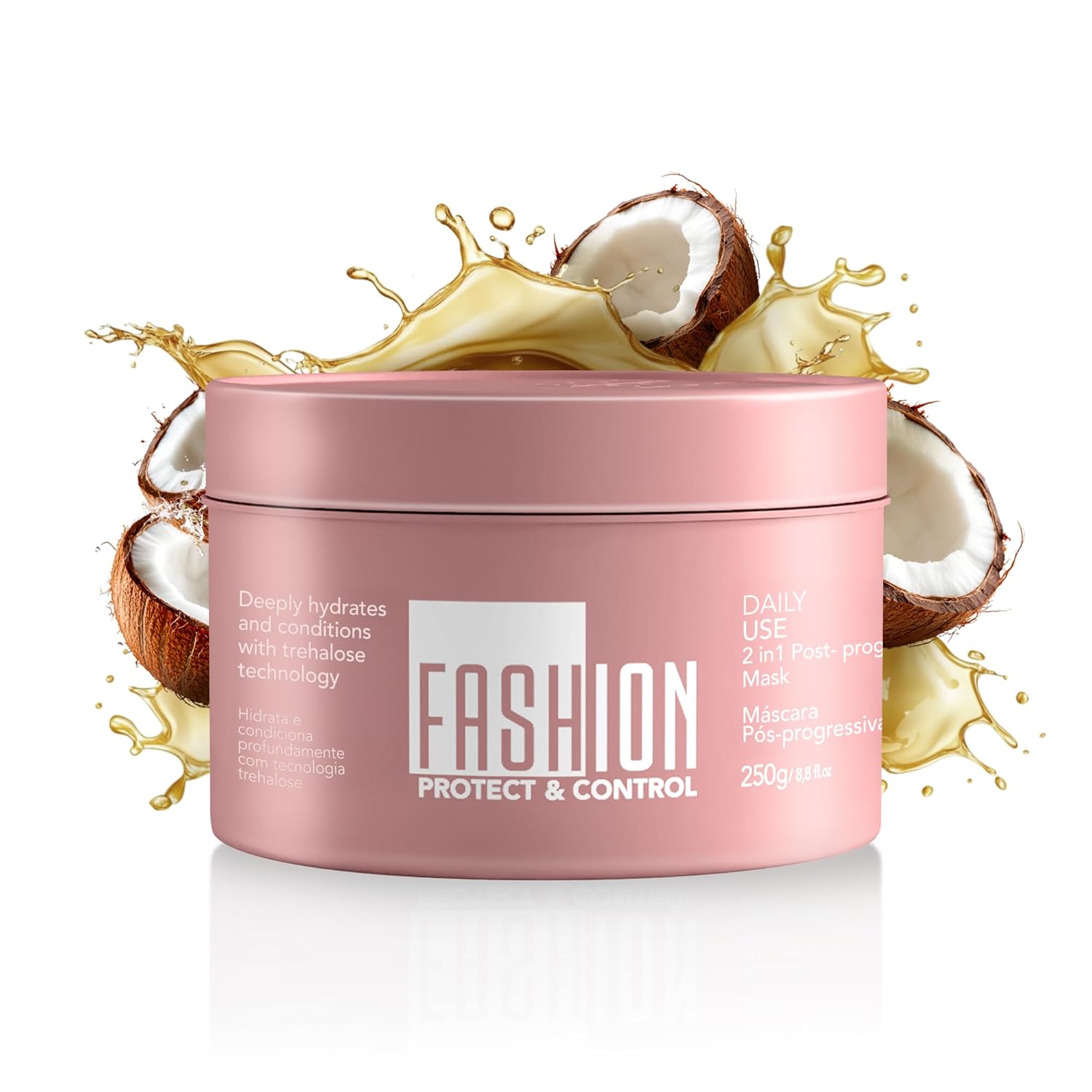 Fashion Gold, Hair Mask for Damaged Hair, Ideal as Post Keratin Treatment, Tratamiento para Cabello Seco y Maltratado, Hair Mask for Dry Damaged Hair and Growth, Mascarilla para el Cabello, 250g