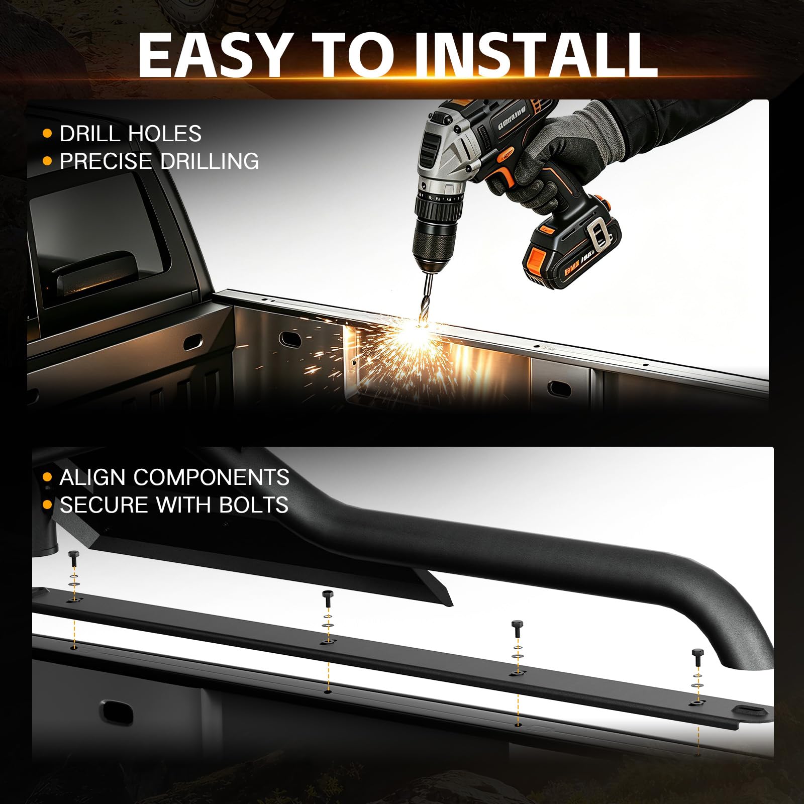 Amazon.com: YZONA Sport Roll Bar for Pickup Trucks, Adjustable 56