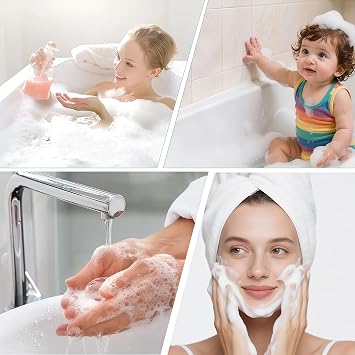 VASANA 3Pcs 100ML 3.4oz Clear Plastic Foaming Soap Dispenser Refillable Travel Hand Soap Foam Shampoo Bathroom Accessory