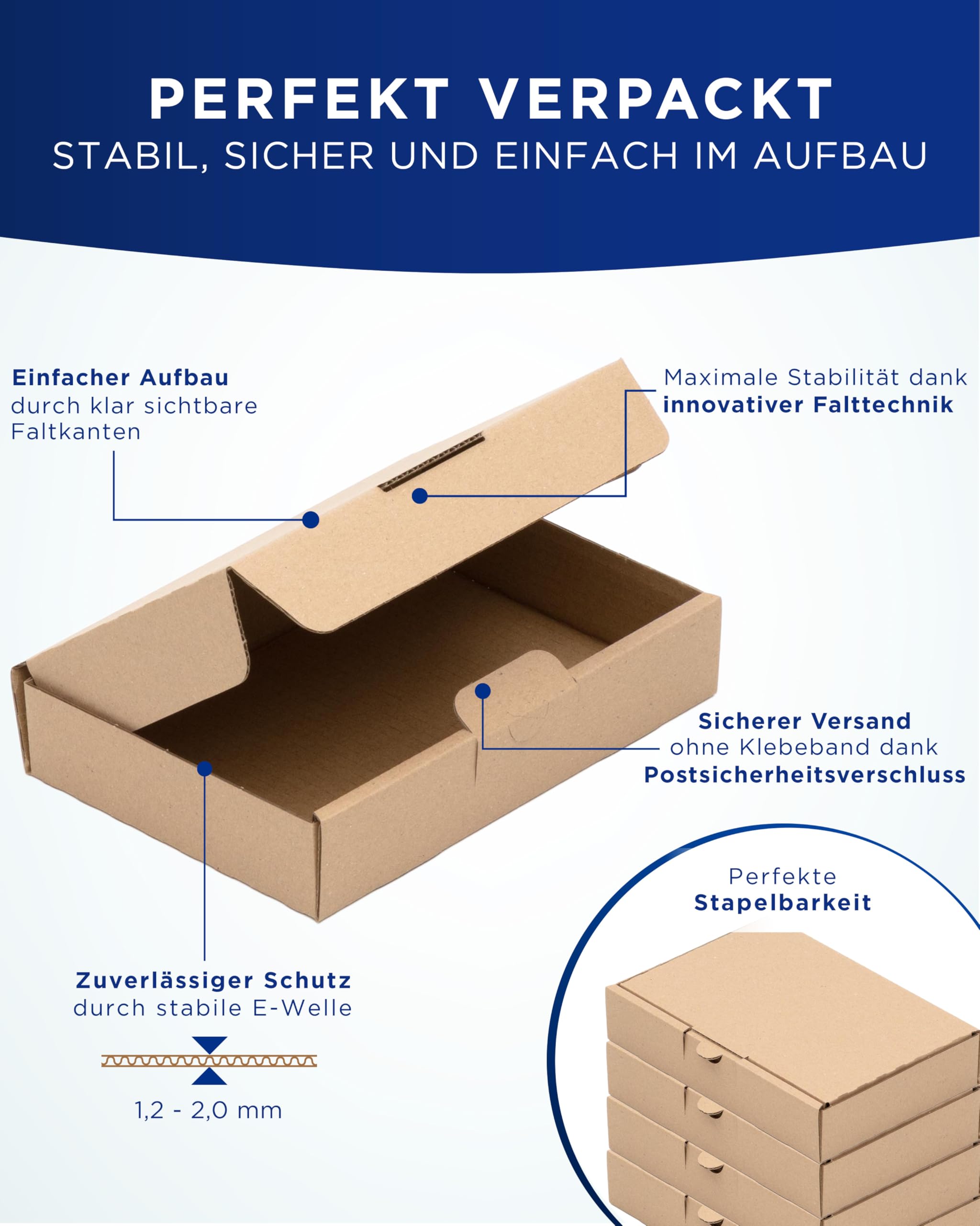 KK Verpackungen Maxibriefkartons 240 x 160 x 45 mm Braun DIN A5 (Außenmaß 240 x 160 x 50 mm) | 800 Stück, Versandkartons Faltschachteln Maxibrief Post-Kartons für Warensendungen Büchersendungen (MB01)