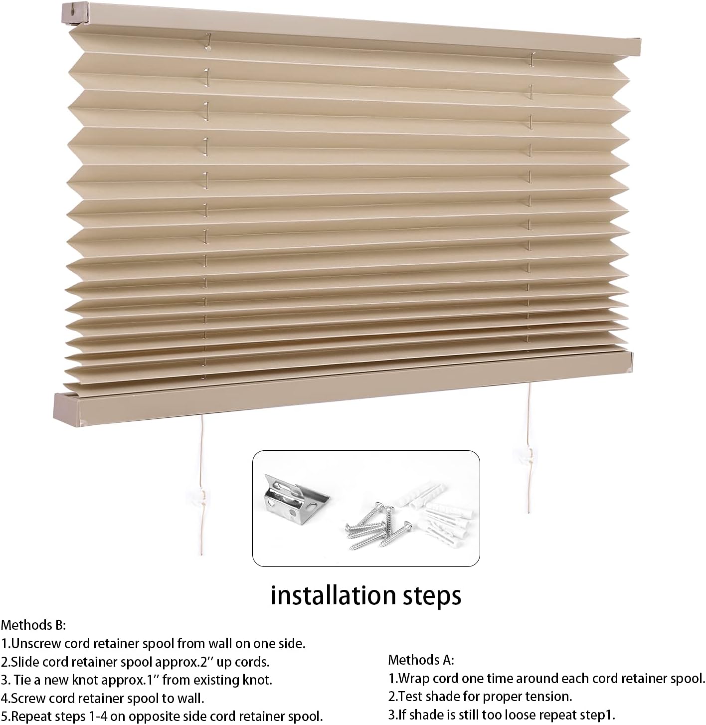 Eazy2hD 2 Pack RV Pleated Blinds Shades (32" W x 24" L) Day & Night Camper Comfort Dimmable Internal Window Roller Shade Privacy Shutters for RV Trailer